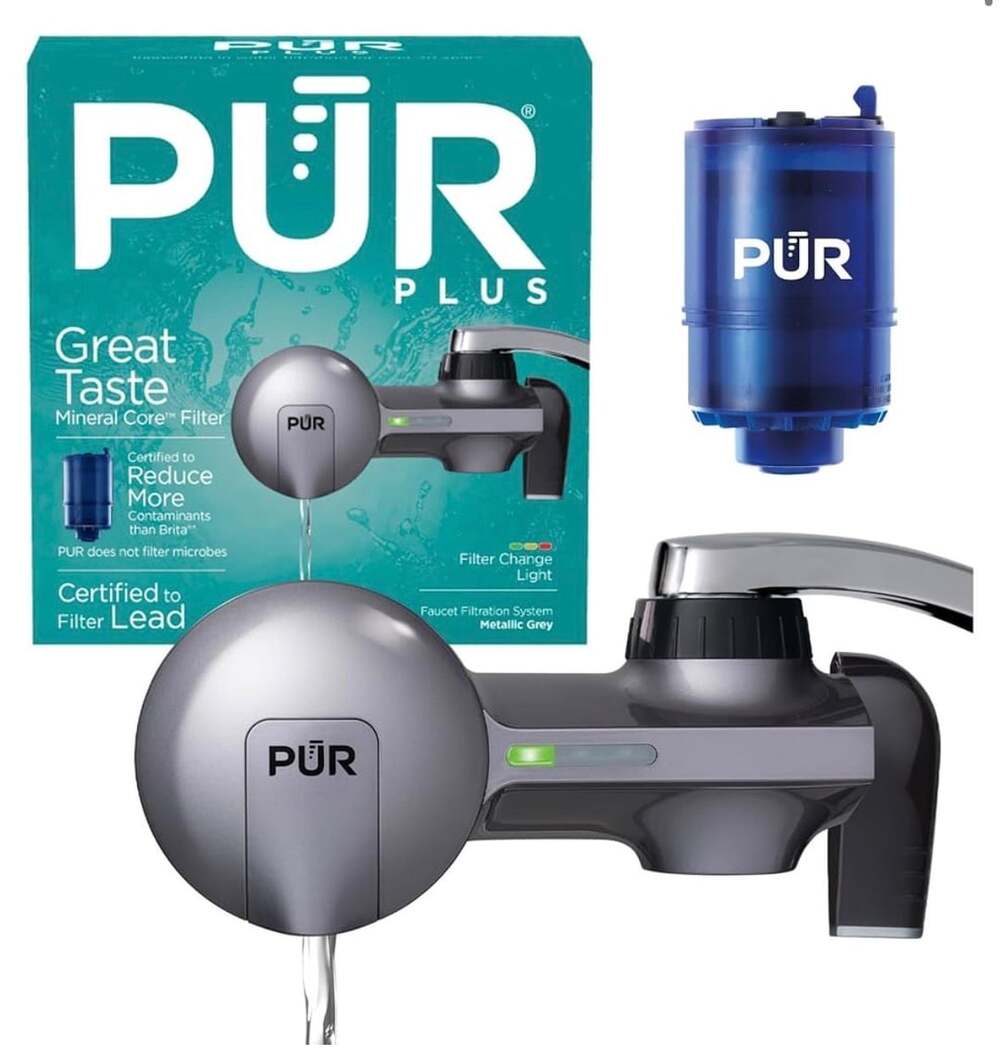 Pur Plus Faucet Filtration System Metallic Grey